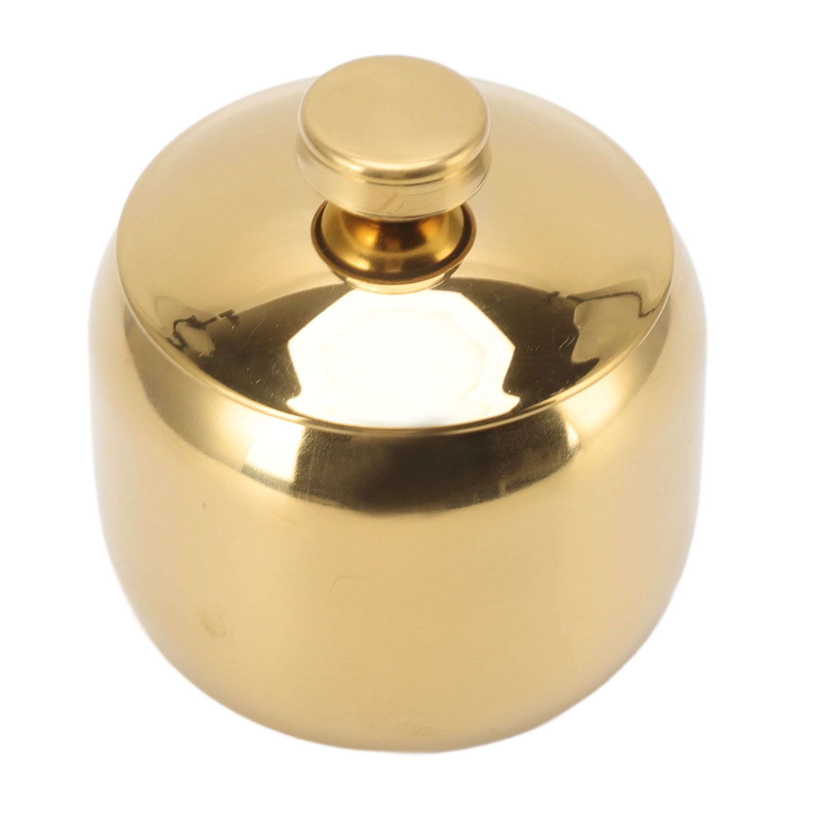 Stainless Steel Gold Seasoning Condiment Pot Spice Salt Sugar Pepper Container view 3