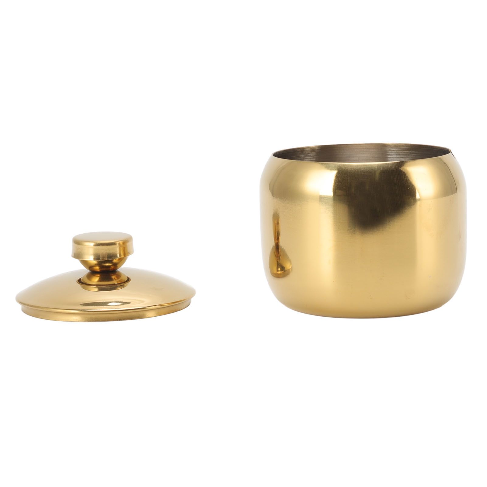 Stainless Steel Gold Seasoning Condiment Pot Spice Salt Sugar Pepper Container view 4