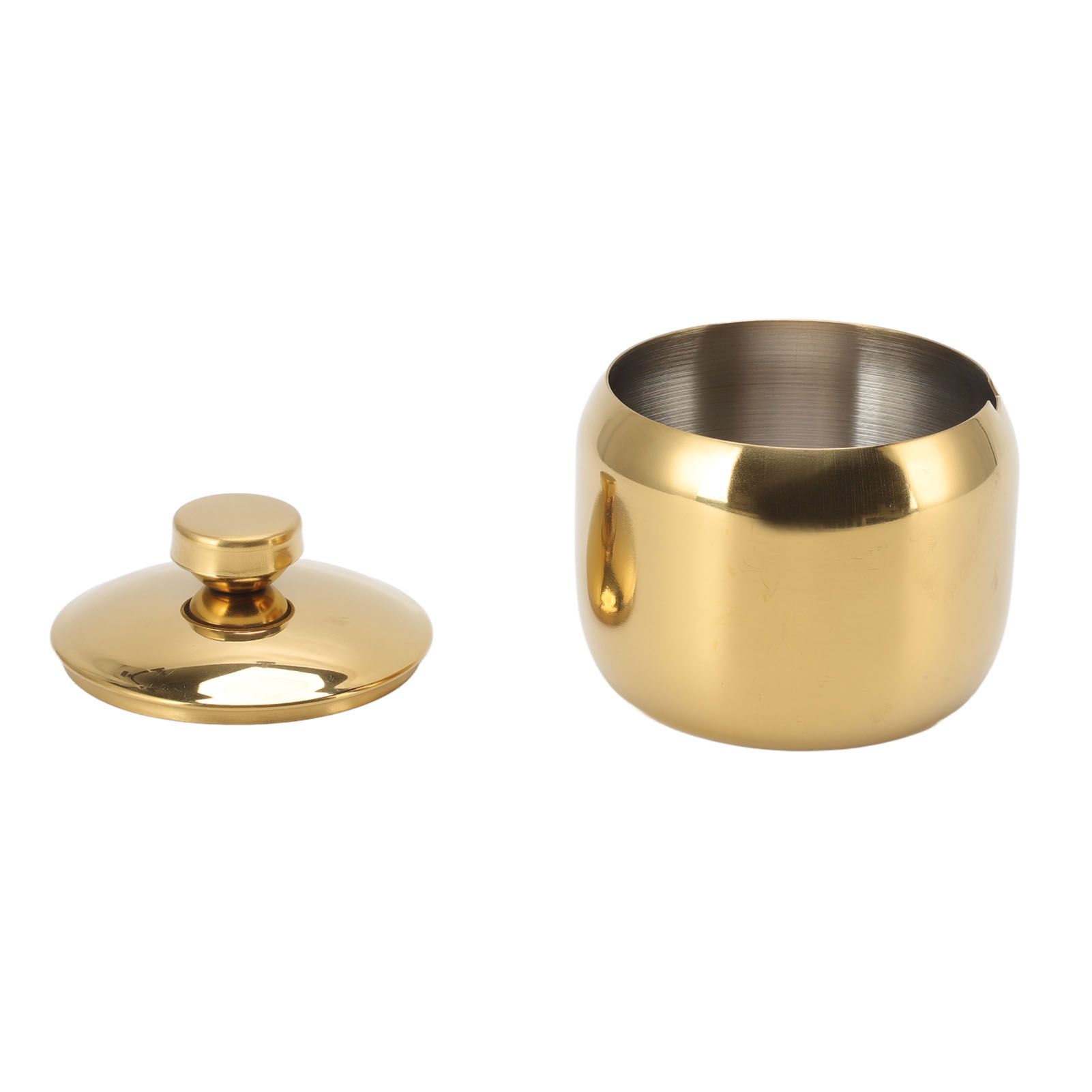 Stainless Steel Gold Seasoning Condiment Pot Spice Salt Sugar Pepper Container view 8