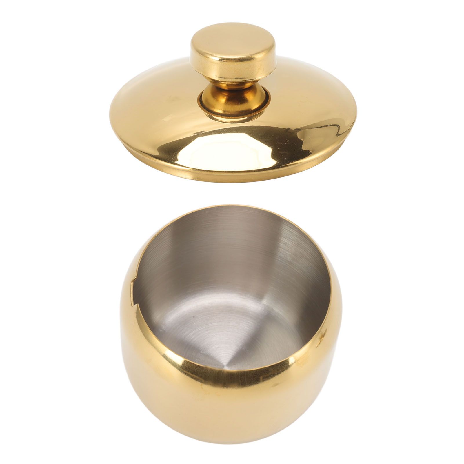 Stainless Steel Gold Seasoning Condiment Pot Spice Salt Sugar Pepper Container view 9