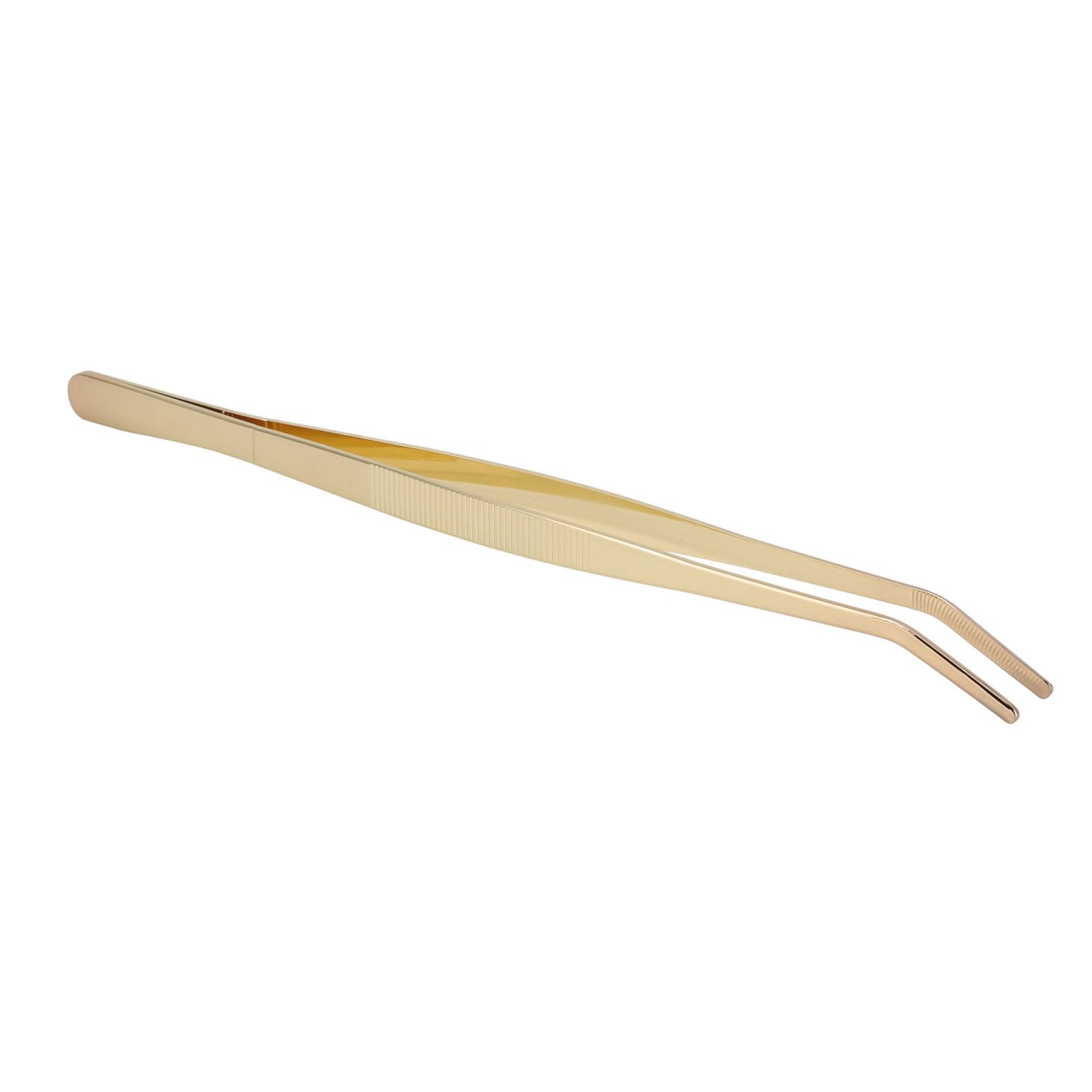 Bar Bent Tip Tweezers Stainless Steel Thicken Kitchen Culinary Tweezer Tongs