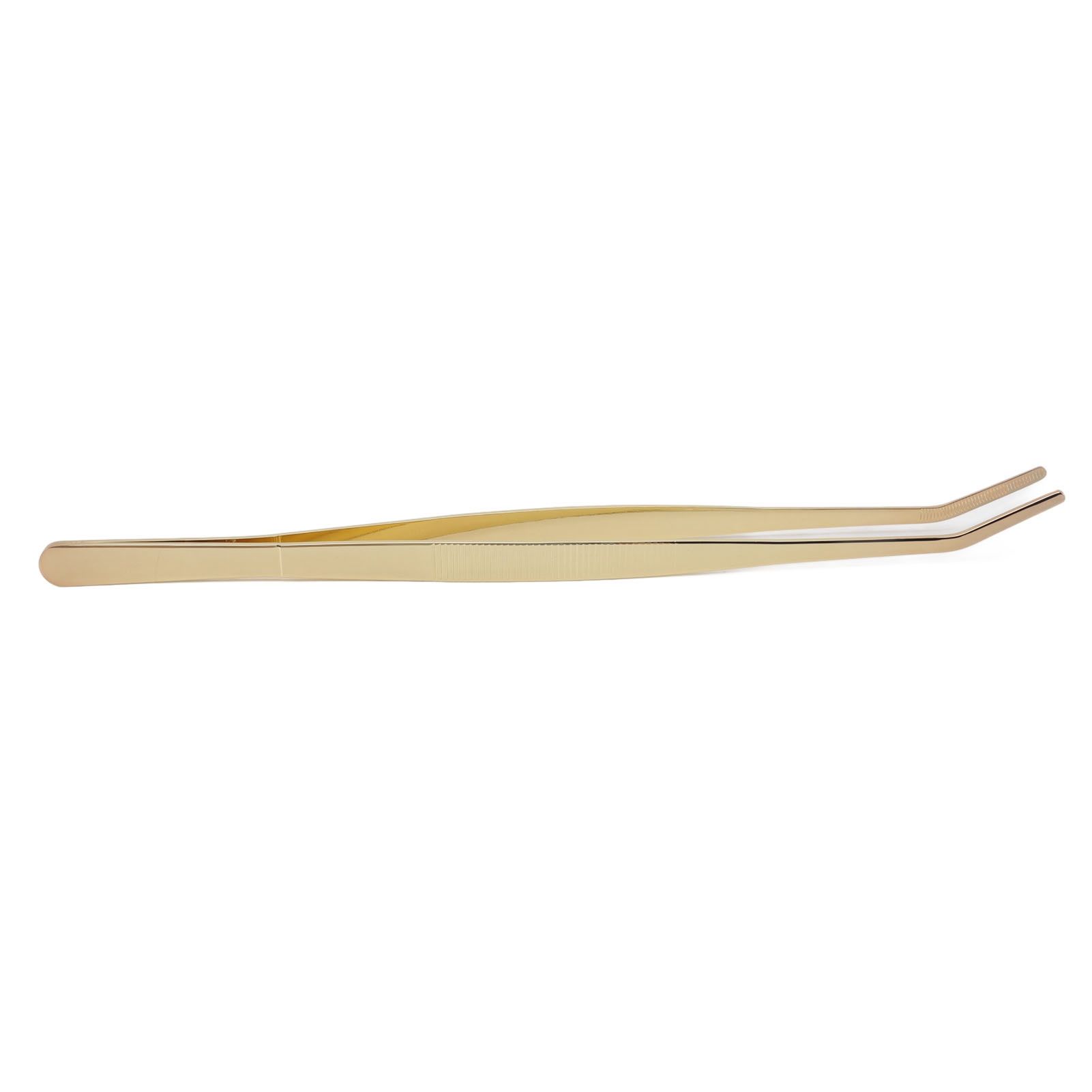 Bar Bent Tip Tweezers Stainless Steel Thicken Kitchen Culinary Tweezer Tongs view 3