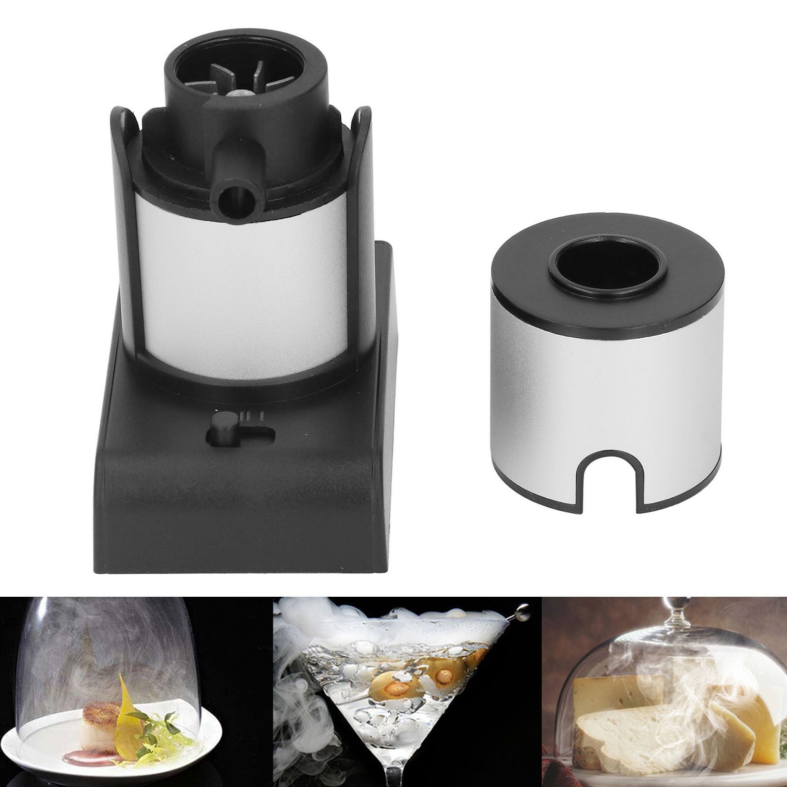 Smoker Machine Silver Handheld Compact Cocktail Meat Food Smoke Infuser for view 12