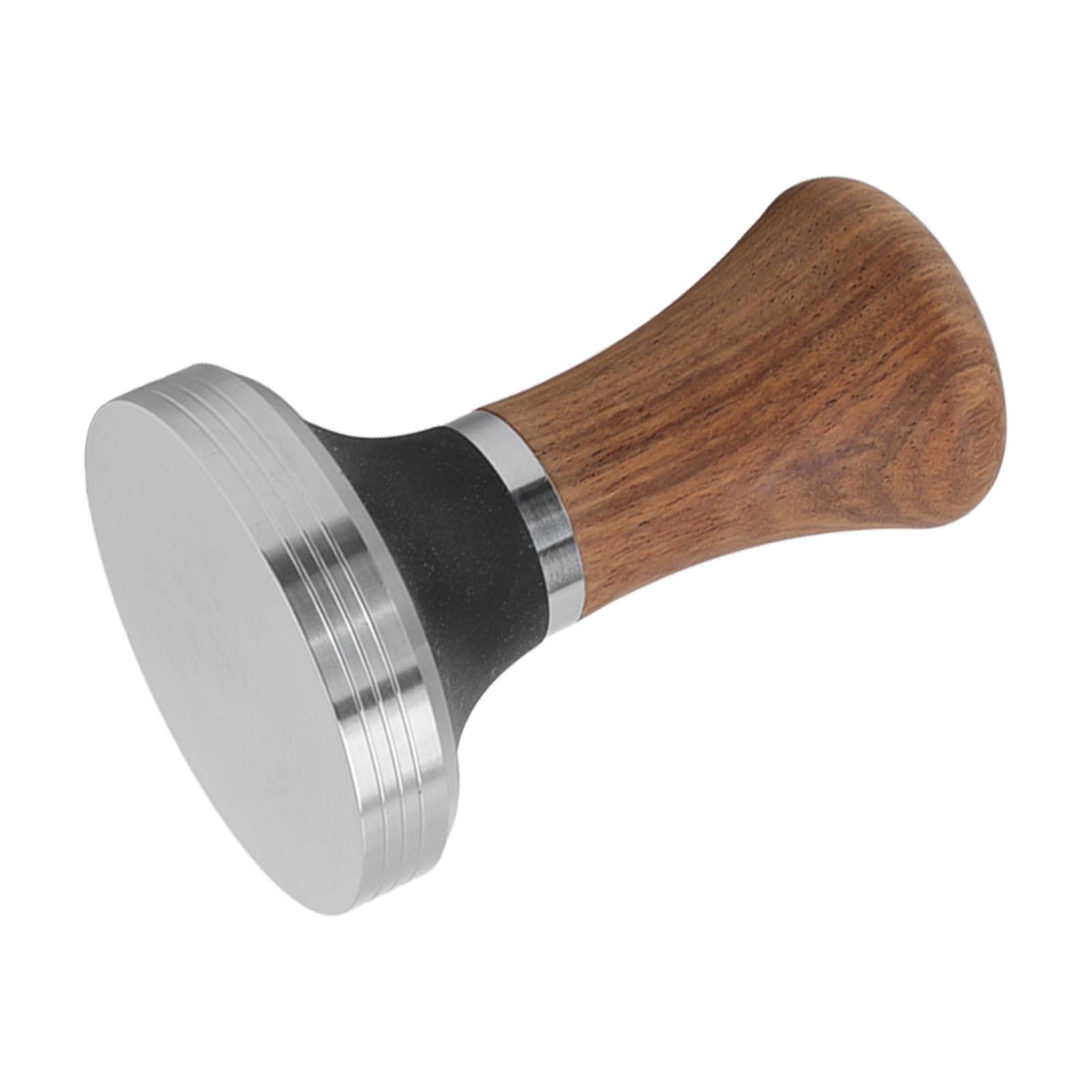 Coffee Tamper Stainless Steel Flat Bottom Coffee Hand Tamping Tool with Wooden view 8