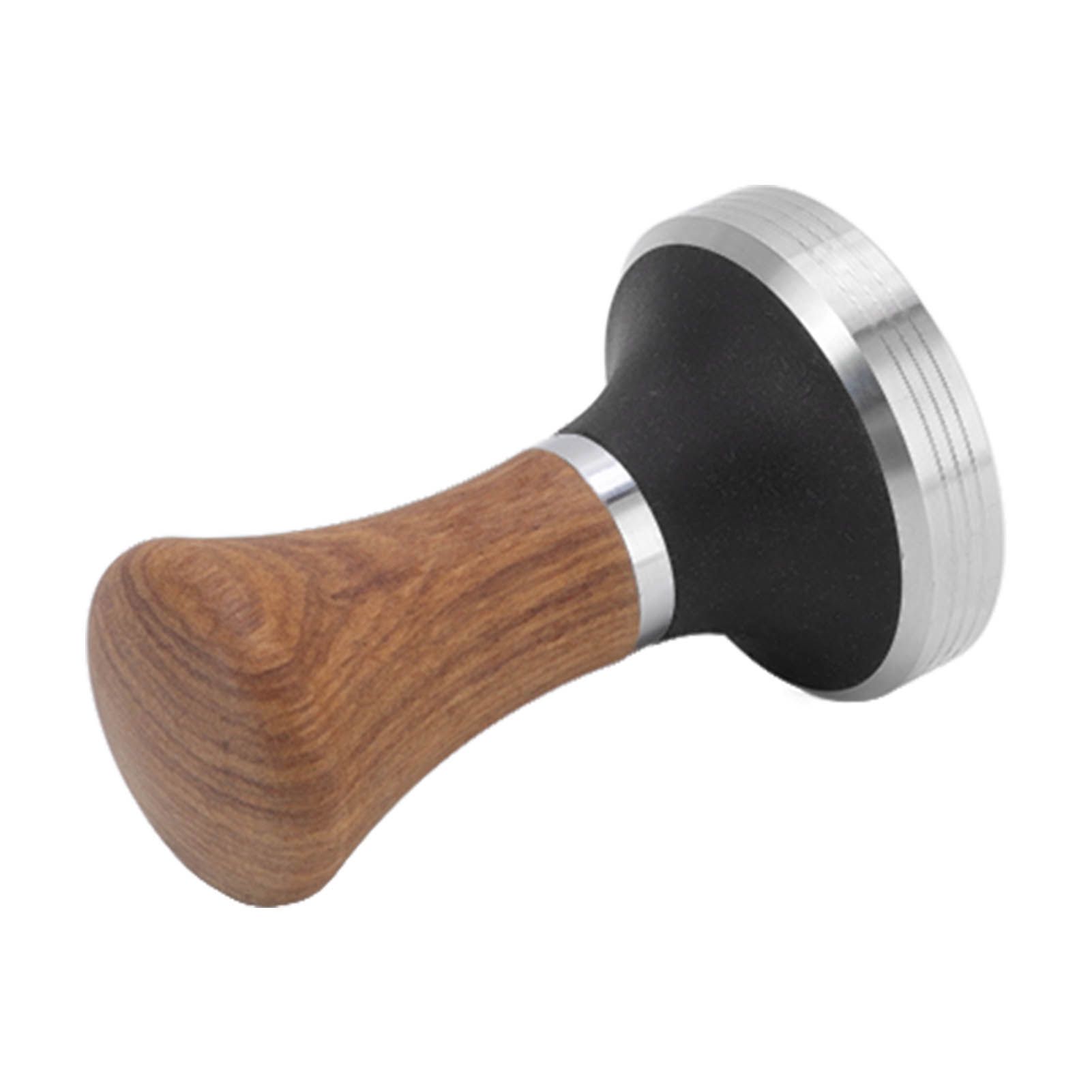 Coffee Tamper Stainless Steel Flat Bottom Coffee Hand Tamping Tool with Wooden view 9