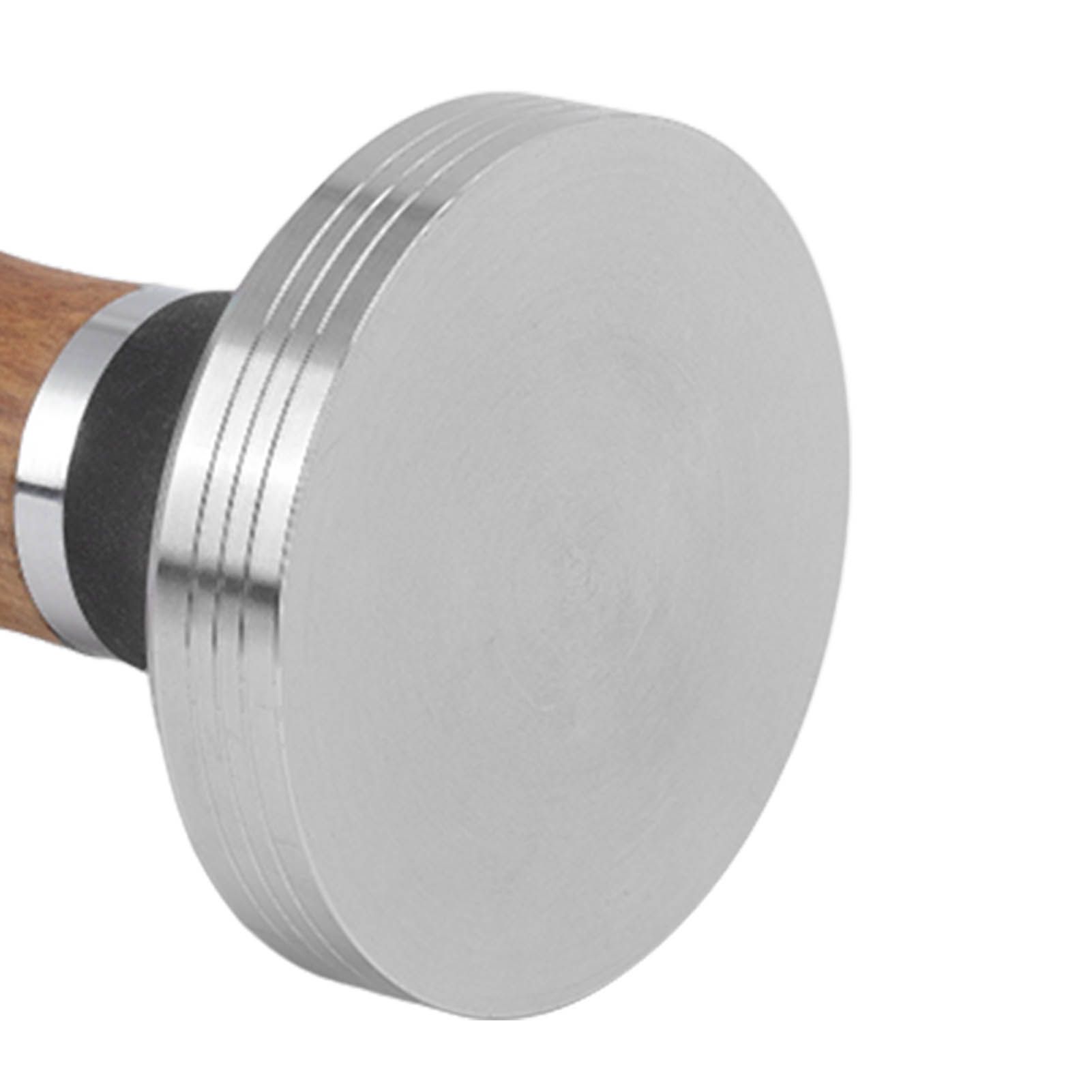 Coffee Tamper Stainless Steel Flat Bottom Coffee Hand Tamping Tool with Wooden view 14