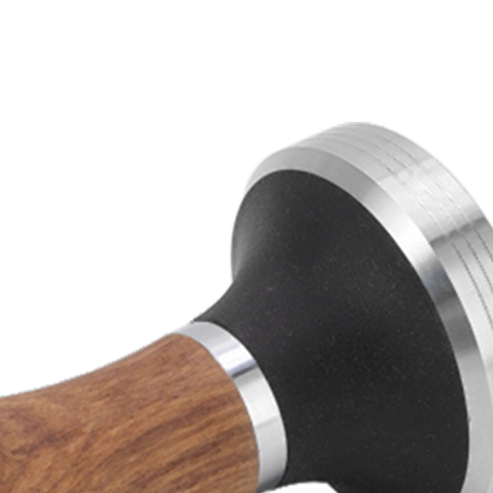 Coffee Tamper Stainless Steel Flat Bottom Coffee Hand Tamping Tool with Wooden view 15