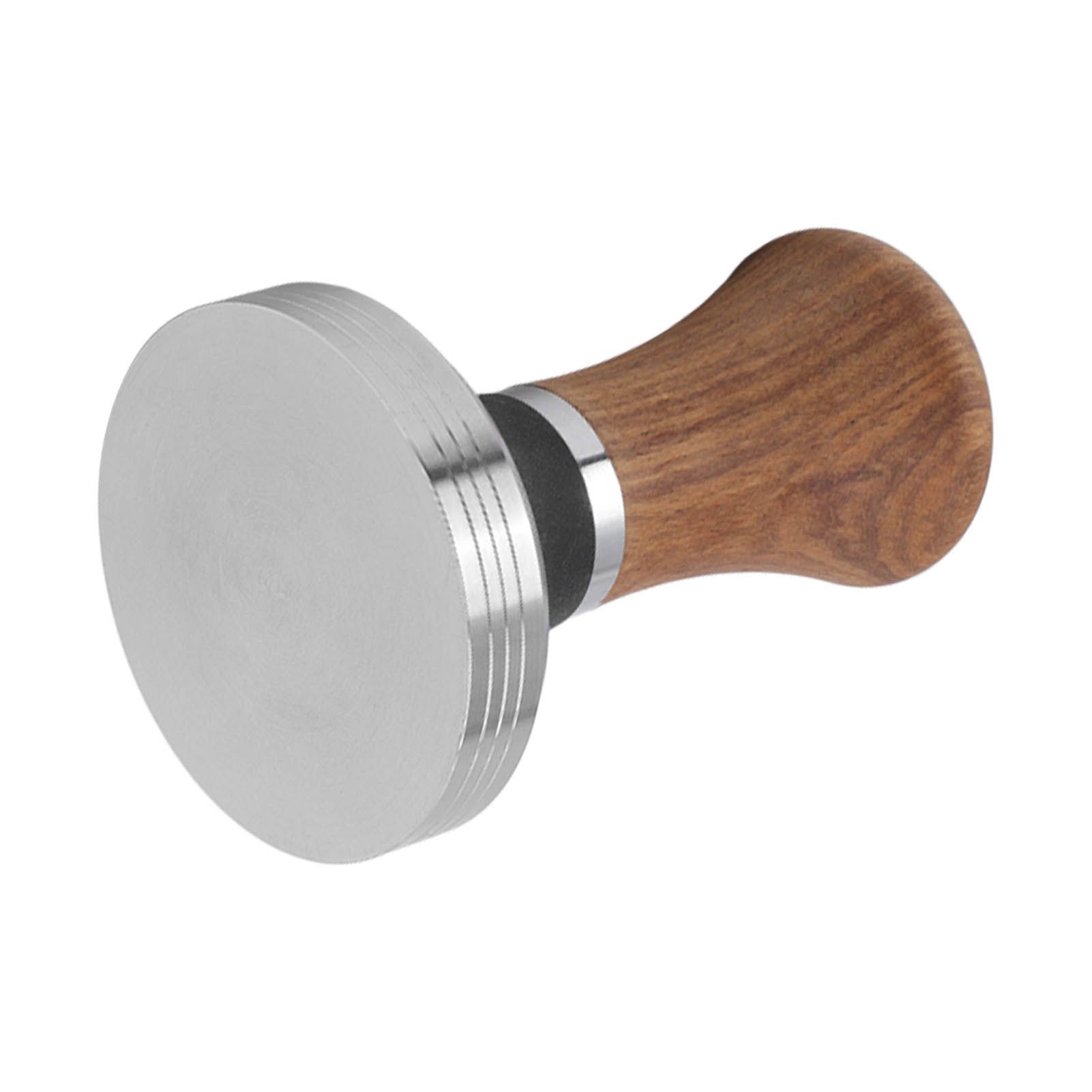 Coffee Tamper Stainless Steel Flat Bottom Coffee Hand Tamping Tool with Wooden view 6