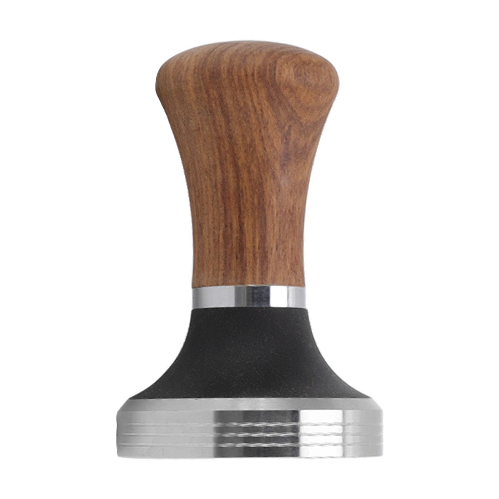 Coffee Tamper Stainless Steel Flat Bottom Coffee Hand Tamping Tool with Wooden view 10
