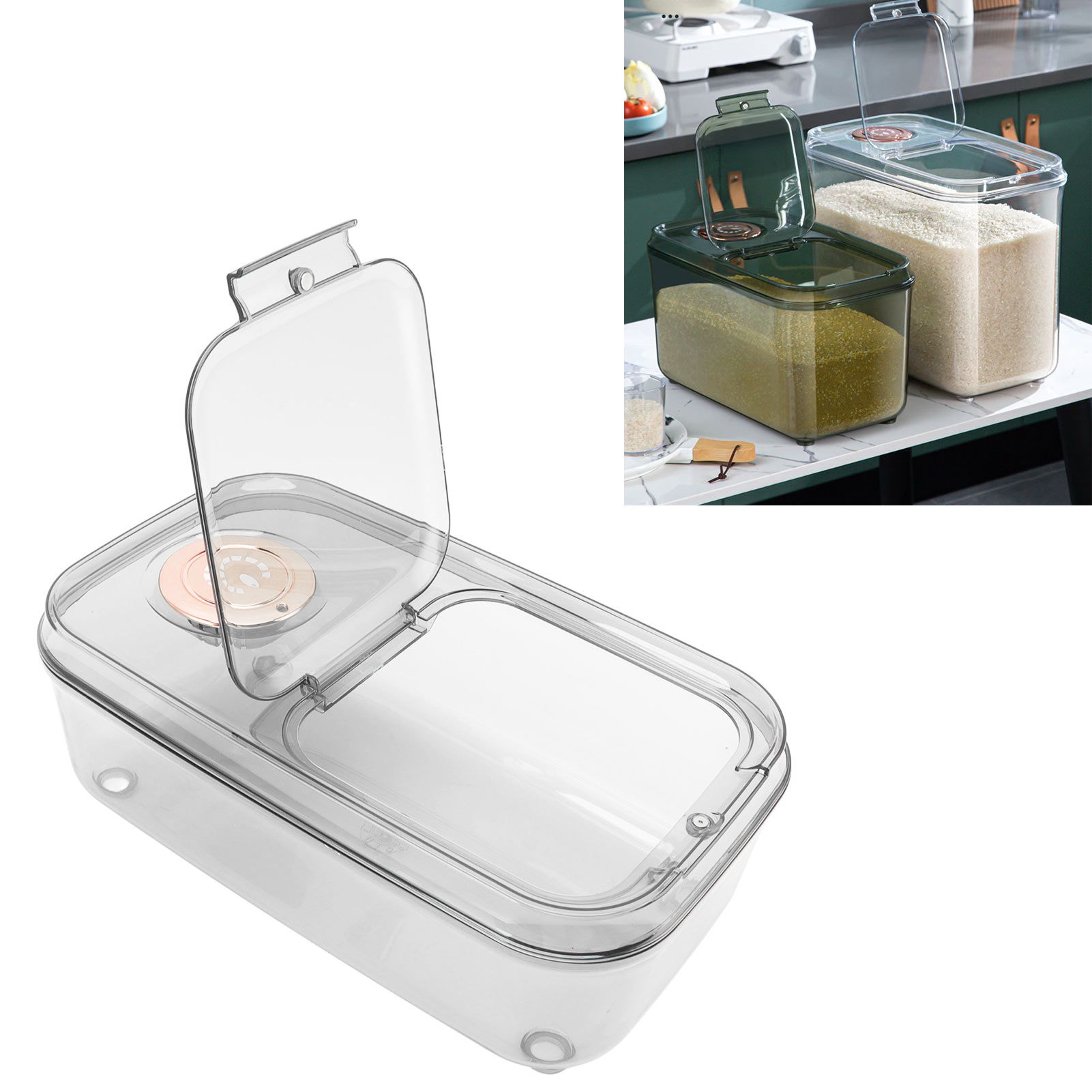 Transparent Rice Grain Storage Container Insect Proof Food Bucket Container view 12