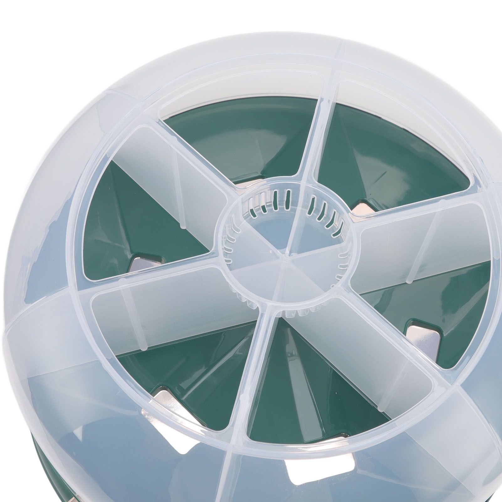 Stackable Grain Storage Container Single Layer 6 Grids Rotating Rice Dispenser view 13