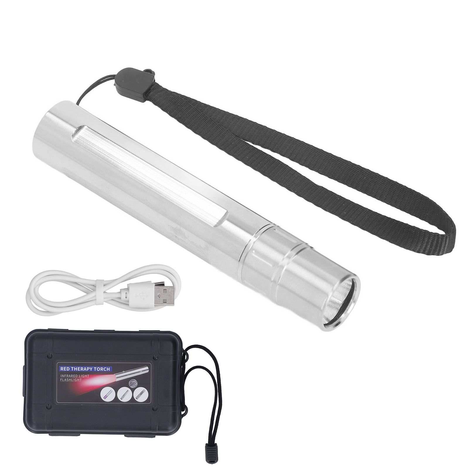 Infared Light Therapy Flashlight 630nm 660nm 850nm Stainless Steel LED