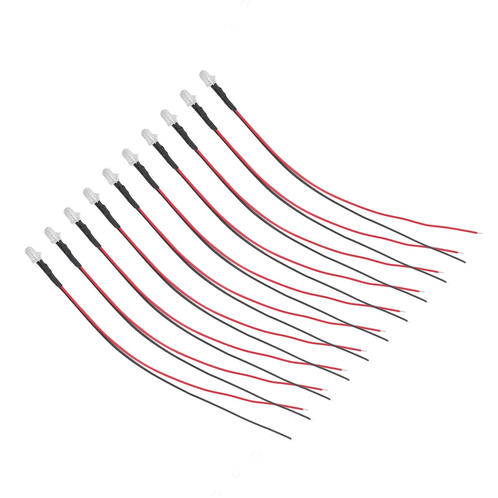 10pcs Lights Emitting Diodes 5mm Prewired Electronic LED Light Diodes for view 2