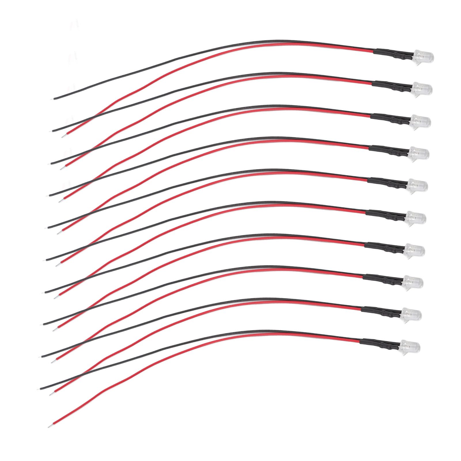 10pcs Lights Emitting Diodes 5mm Prewired Electronic LED Light Diodes for view 10