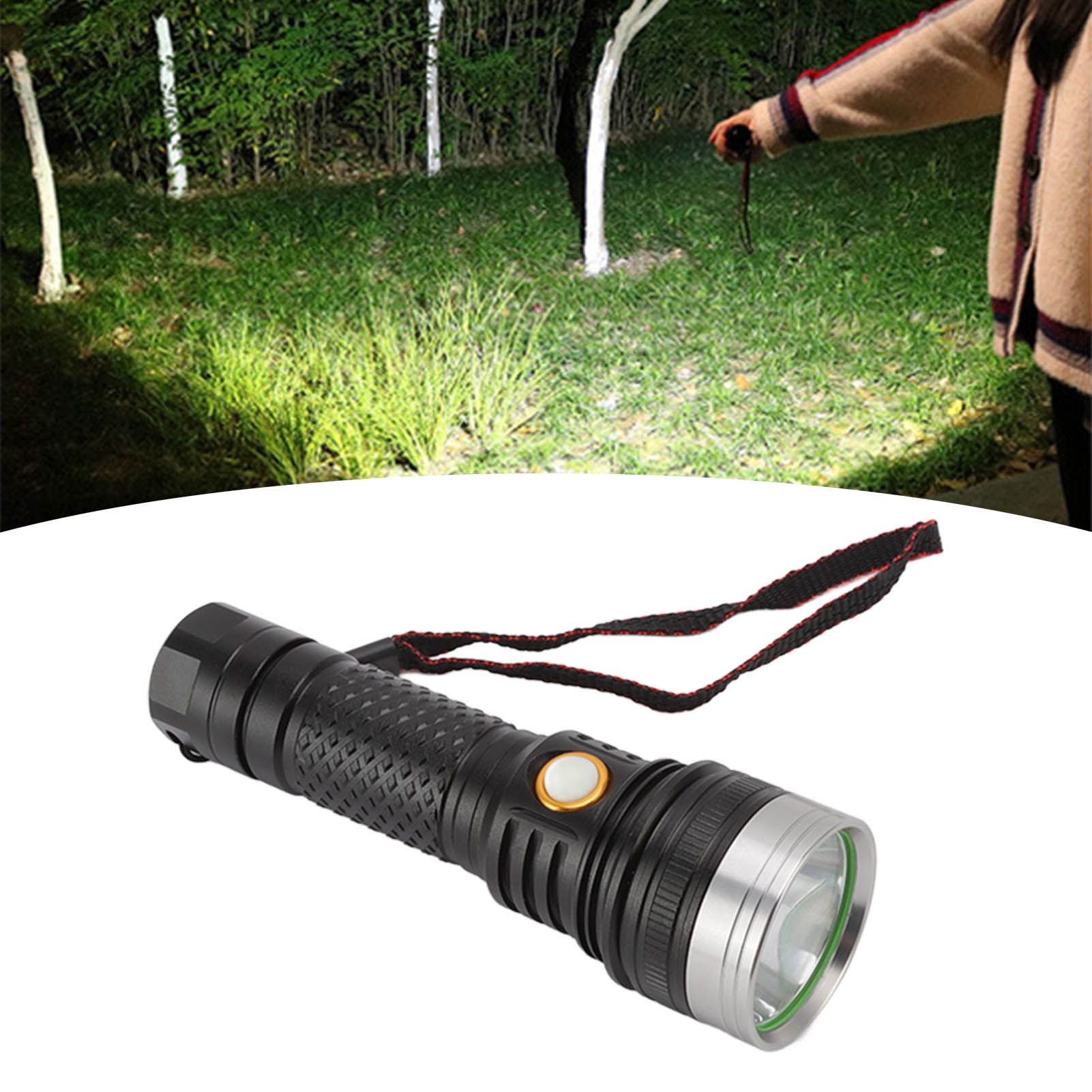 LED Flashlight 2 Levels High Brightness SST40 Wick White Light Life Waterproof view 11