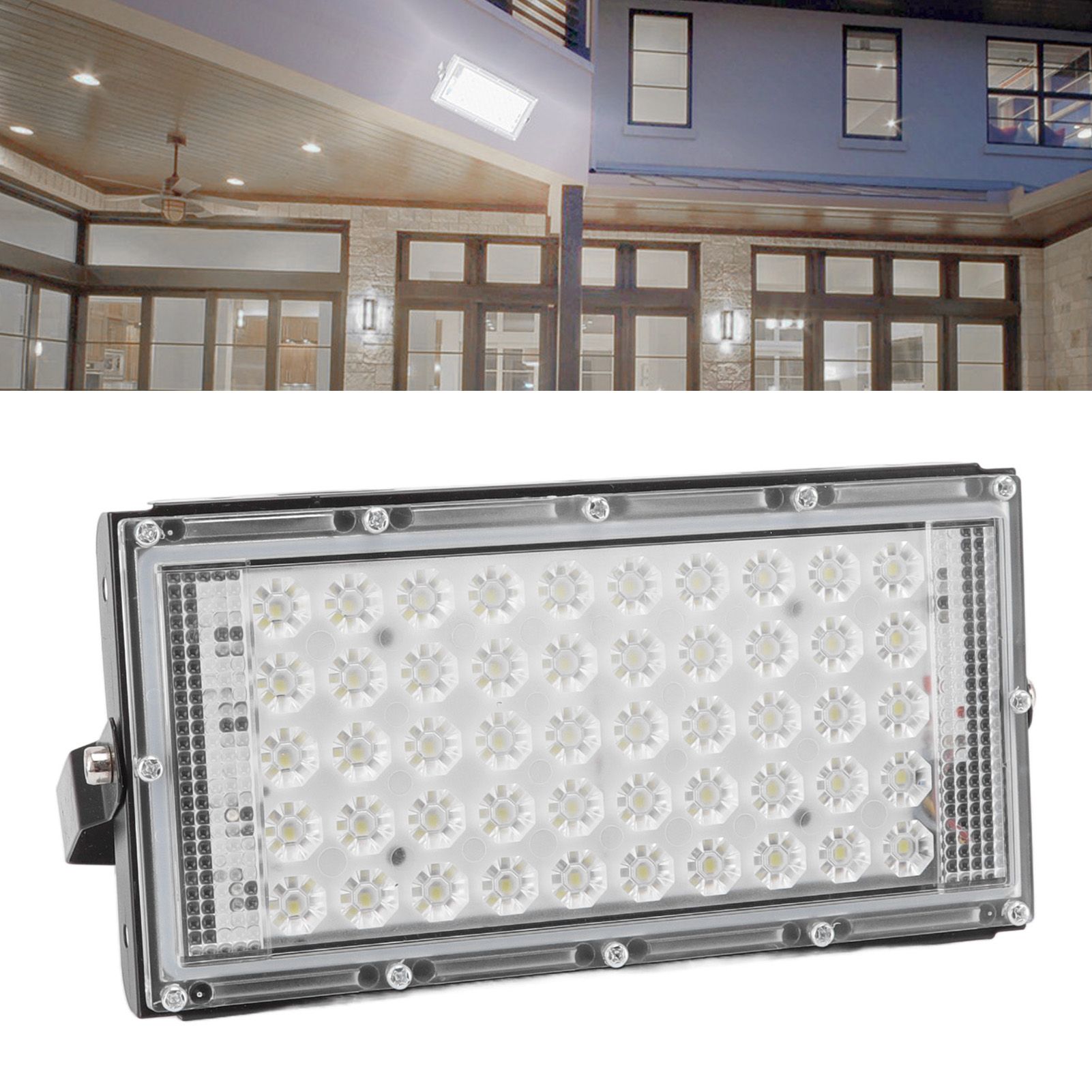 LED Flood Light 50W IP66 Waterproof 6000K White LED 180 Degrees Adjustment view 12