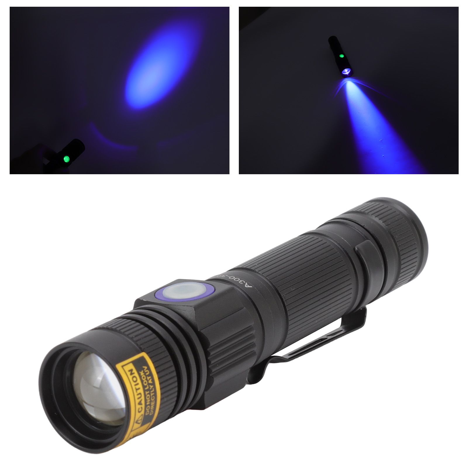 Ultraviolet Flashlight Zoomable UV Detection Lamp Waterproof LED Flashlight view 11