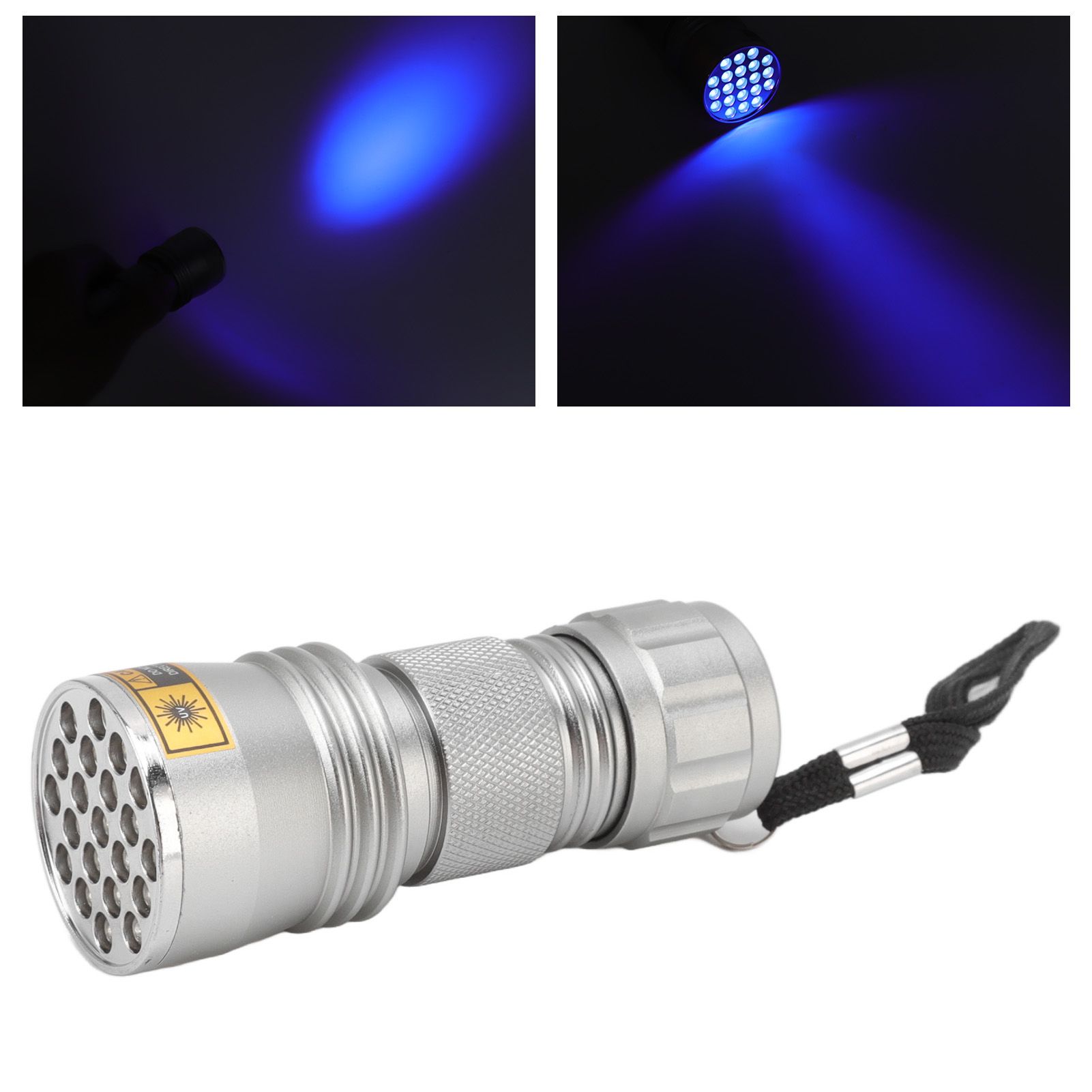UV Black Light Flashlight 21 LED 395nm Ultraviolet Flashlight for Fluorescent view 11
