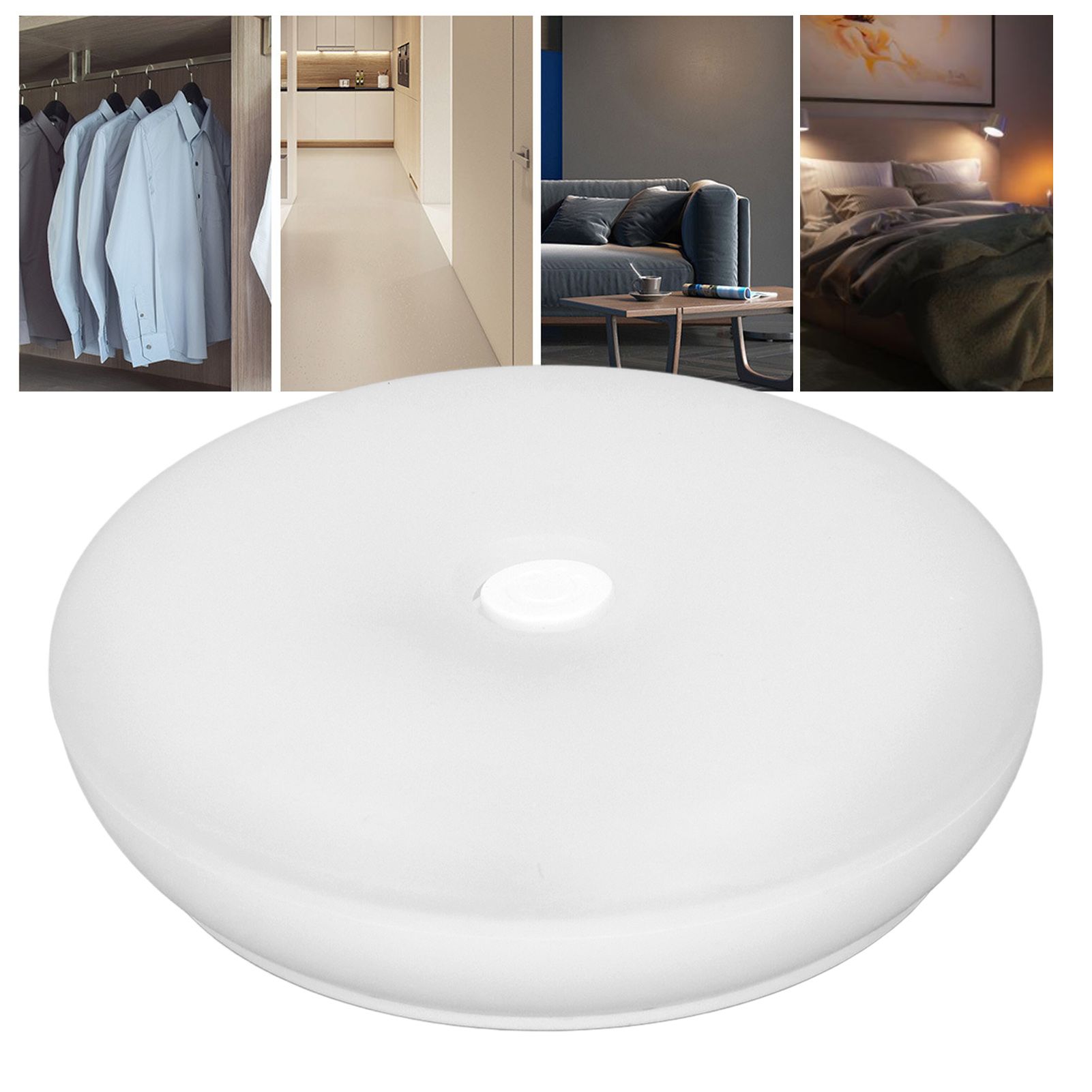 LED Wall Night Light Round Soft Warm Light 3W 18 LEDs Bedside Night Light with view 11