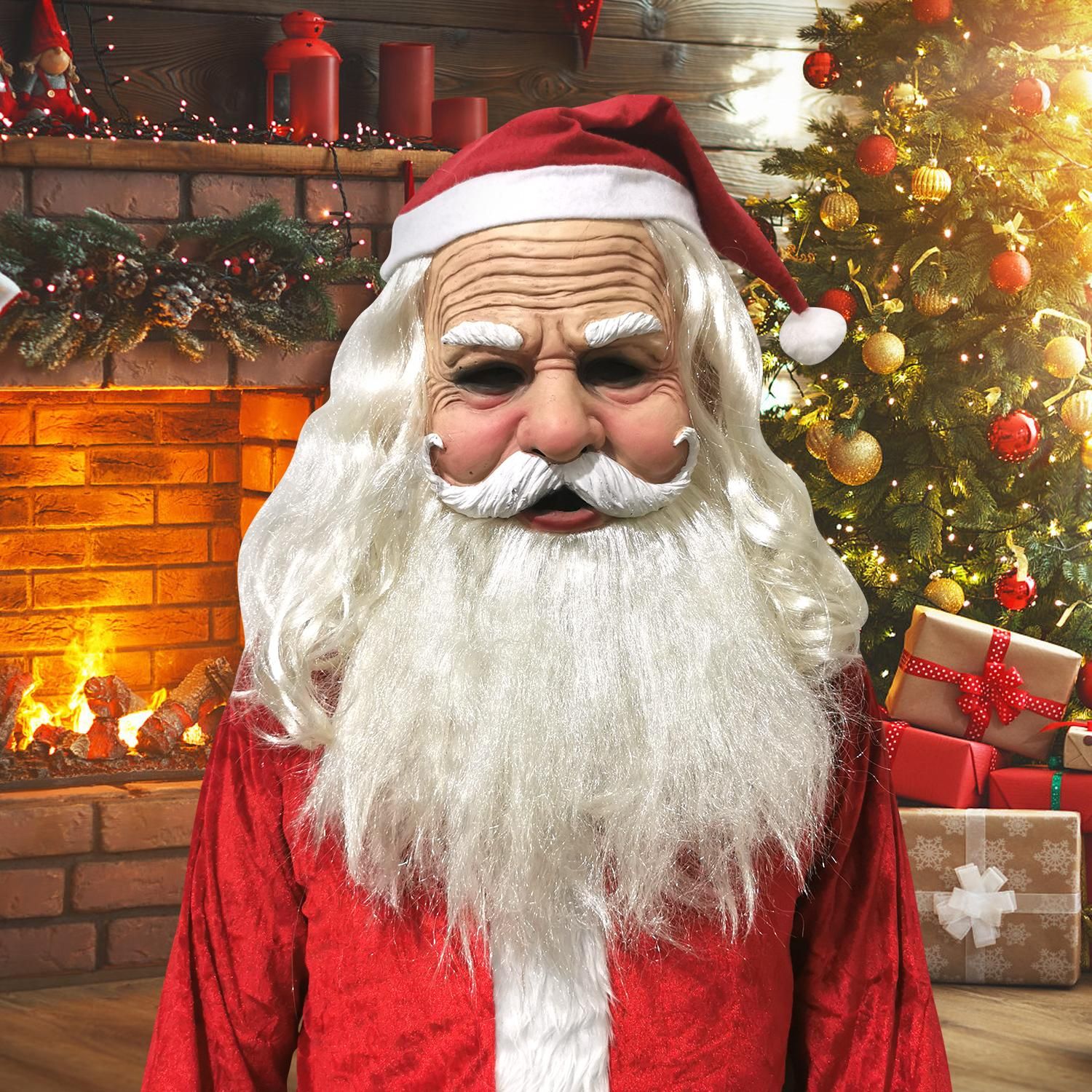 Grandma Christmas Headgear Christmas Headdress Decoration Holiday Soft Latex view 4