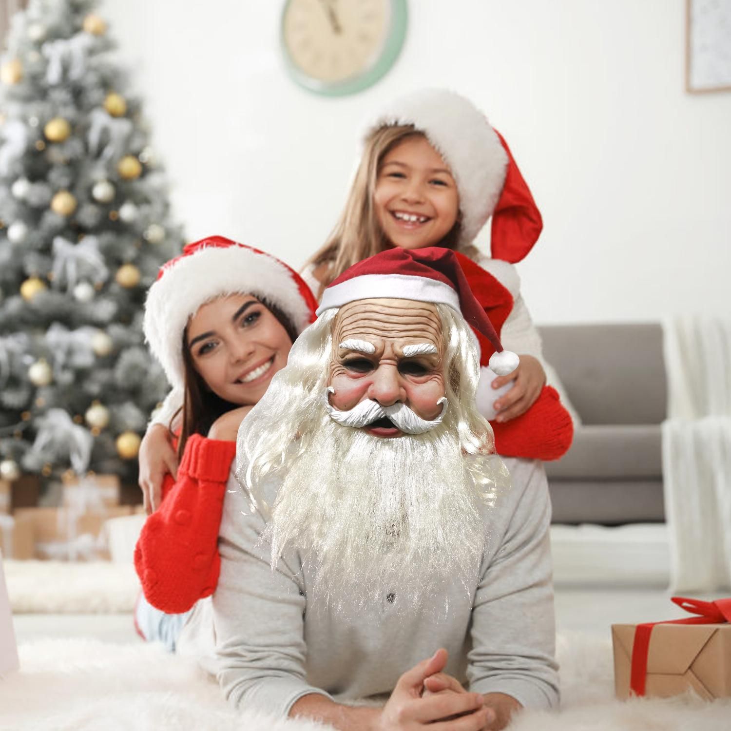 Grandma Christmas Headgear Christmas Headdress Decoration Holiday Soft Latex view 8
