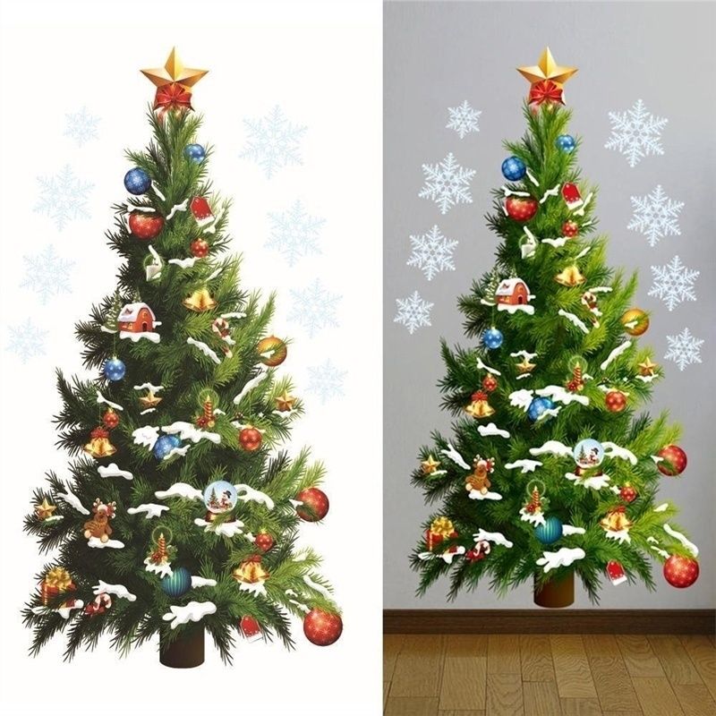 Christmas Tree Wall Stickers Wall Art Removable Home Window Wall Stickers