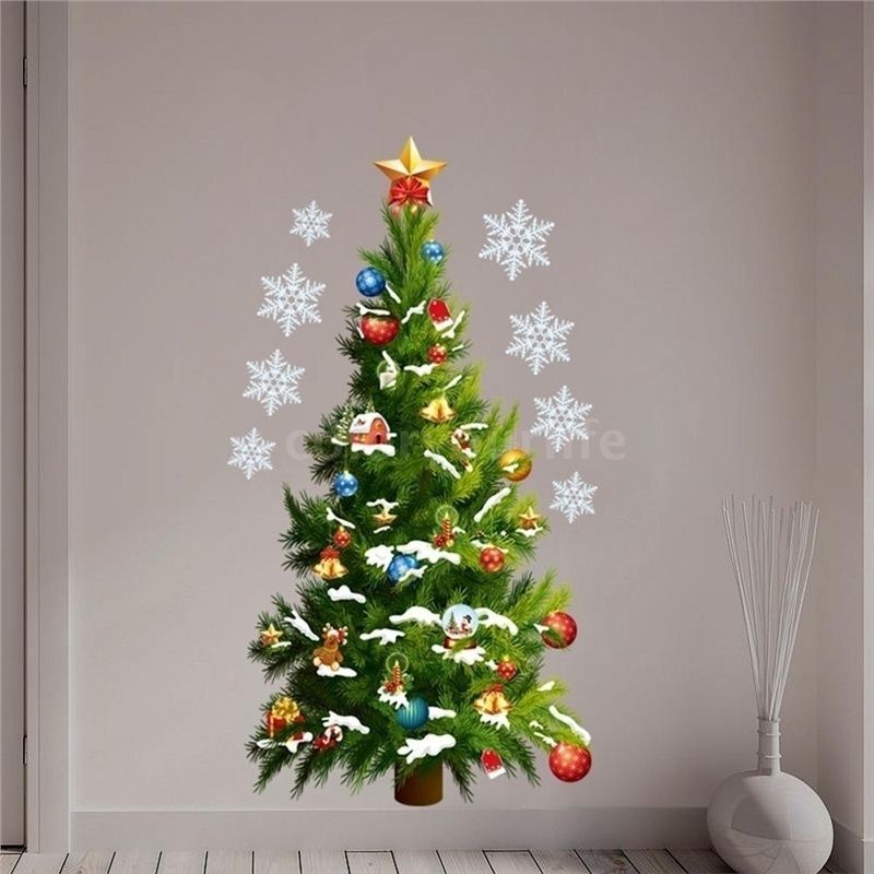Christmas Tree Wall Stickers Wall Art Removable Home Window Wall Stickers view 2