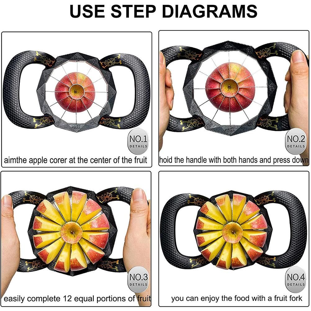 Apple Corer Peeler Stainless Steel Divider Fruit Corer Grater Apple Cutter for view 4