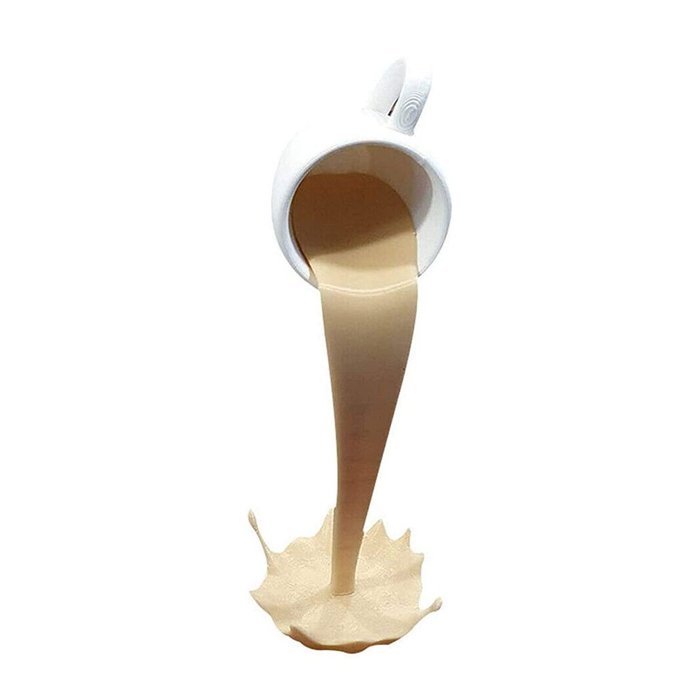 Floating Spilling Coffee Cup Spilling Pouring Coffee Cup Sculpture Sculpture view 4