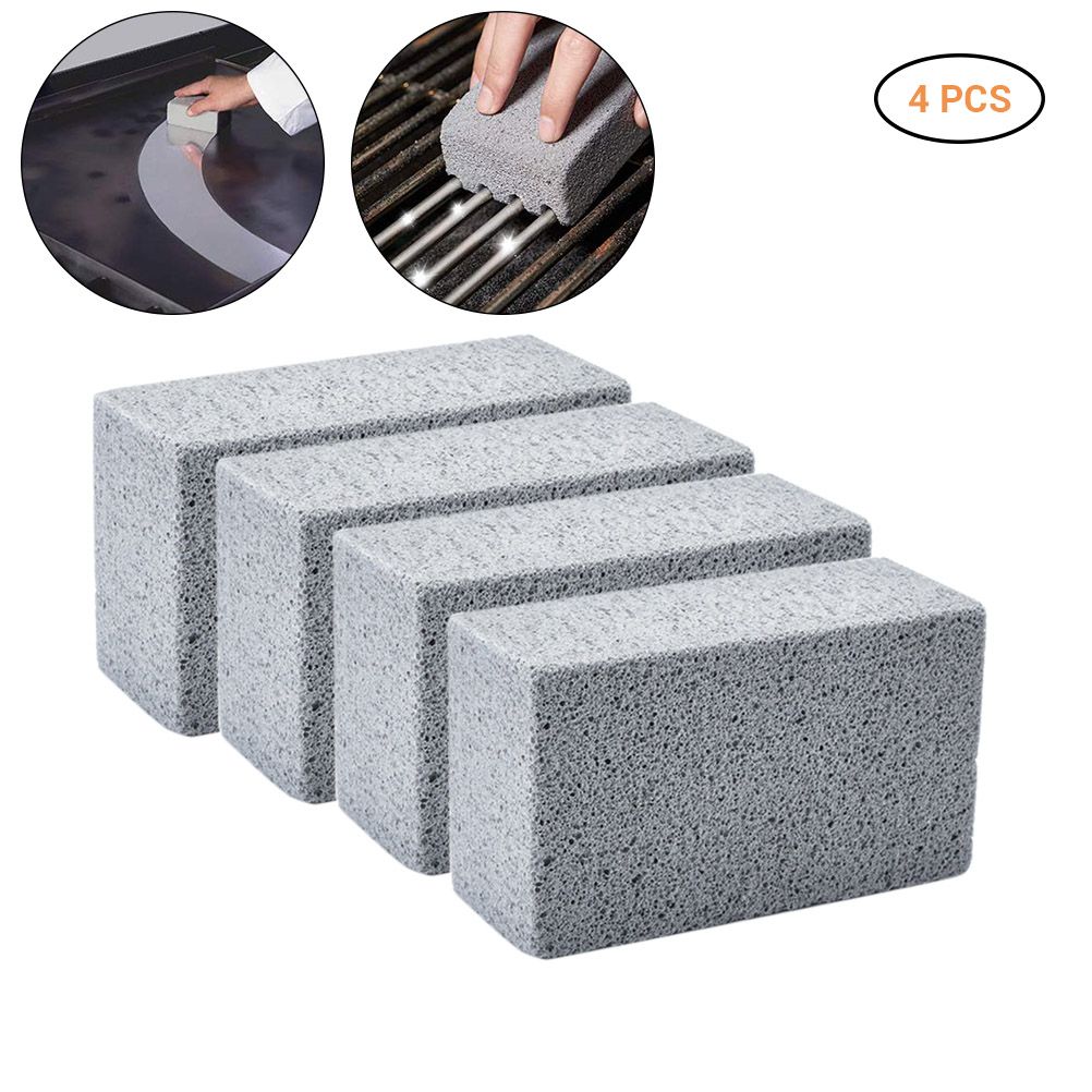 4Pcs Grill Cleaning Bricks Blocks Reusable Descaling Cleaning Pumice Stones