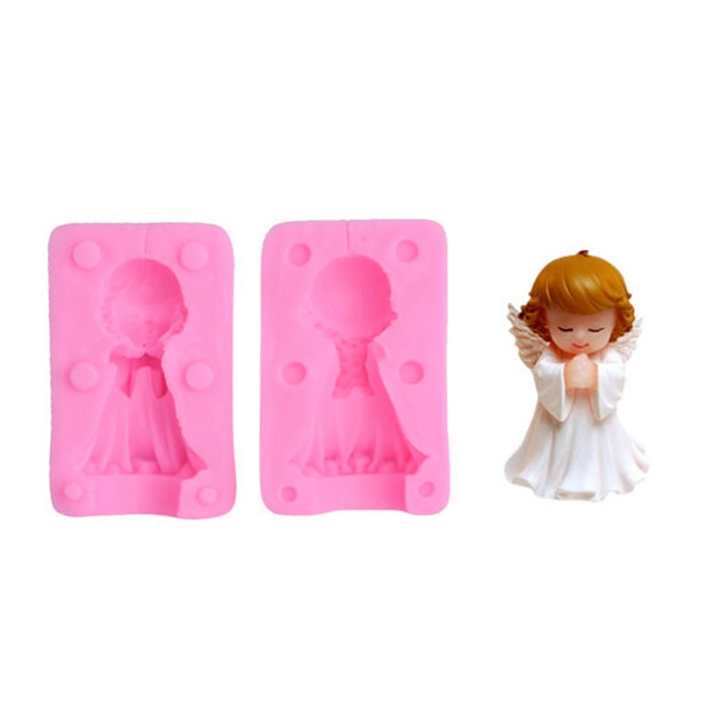 3D Angel Boy and Girl Silicone Mold DIY Angel Shape Candle Soap Chocolate