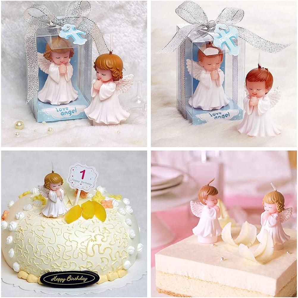 3D Angel Boy and Girl Silicone Mold DIY Angel Shape Candle Soap Chocolate view 4