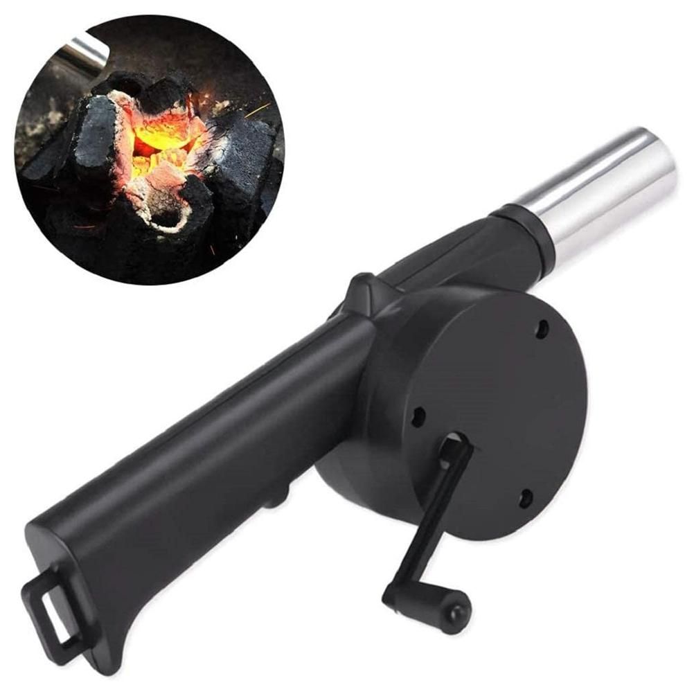 Portable Mini Air Blower 25cm Manual Hand Crank Bellows for Barbecue Fire Air view 2