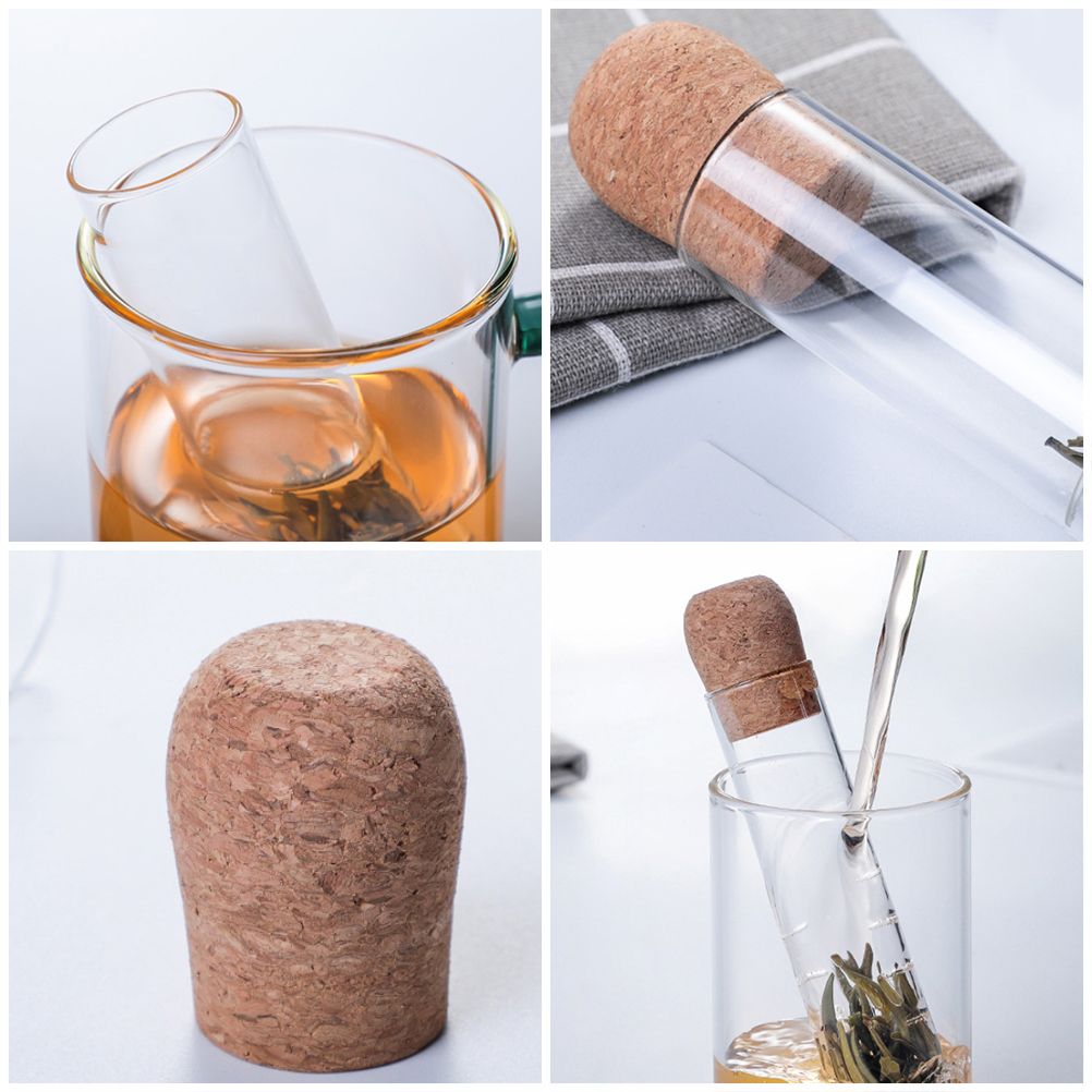 Tea Infuser Heat Resistant Glass Tea Strainer Transparent Tea Cup Strainer view 3
