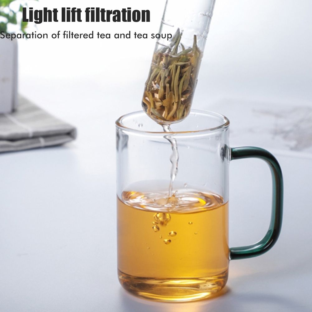 Tea Infuser Heat Resistant Glass Tea Strainer Transparent Tea Cup Strainer view 6