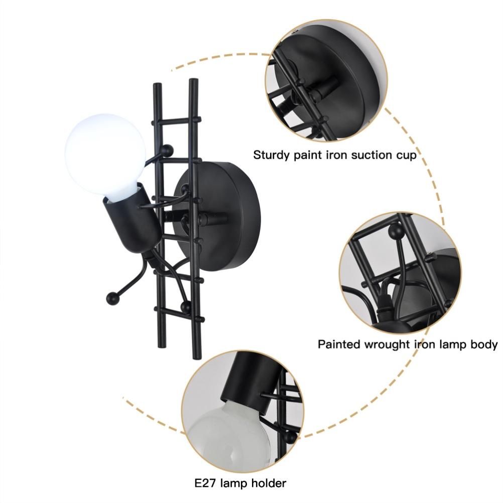 Creative Humanoid Indoor LED Wall Lamp Modern Wall Lamp Art Decoration Wall view 3