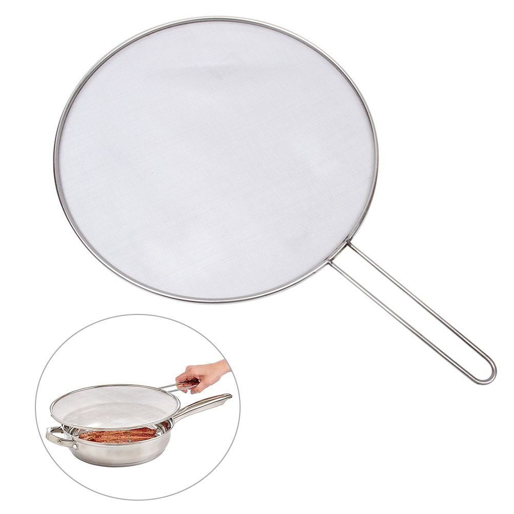 Kitchen Splatter Screen Stainless Steel Splatter Guard Fine Mesh Screen — image 1