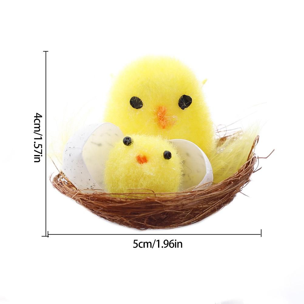 12PCS Mini Easter Chicks Yellow Easter Decoration Toy Simulation Mini Chicks view 2