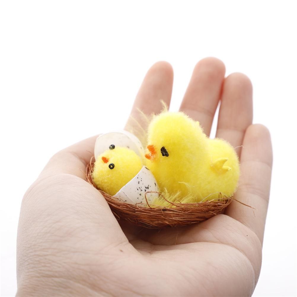 12PCS Mini Easter Chicks Yellow Easter Decoration Toy Simulation Mini Chicks view 6