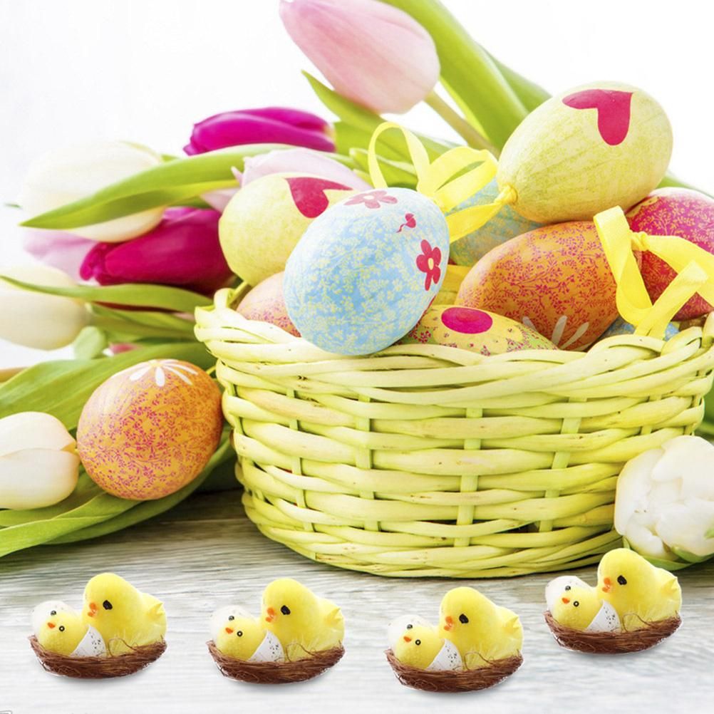 12PCS Mini Easter Chicks Yellow Easter Decoration Toy Simulation Mini Chicks view 8