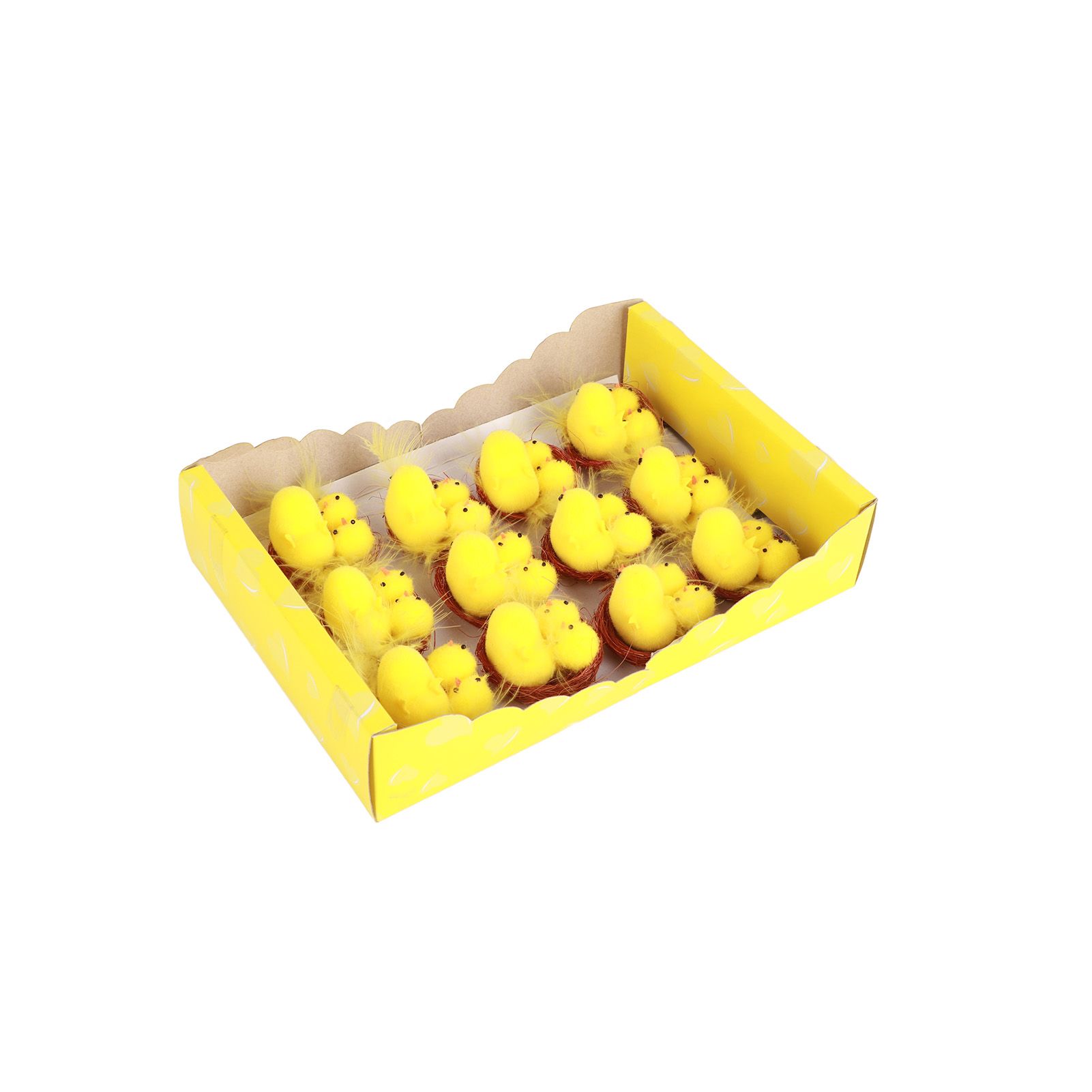 12 Pcs Mini Easter Chicks Yellow Easter Decoration Toy Spring Home Garden view 3