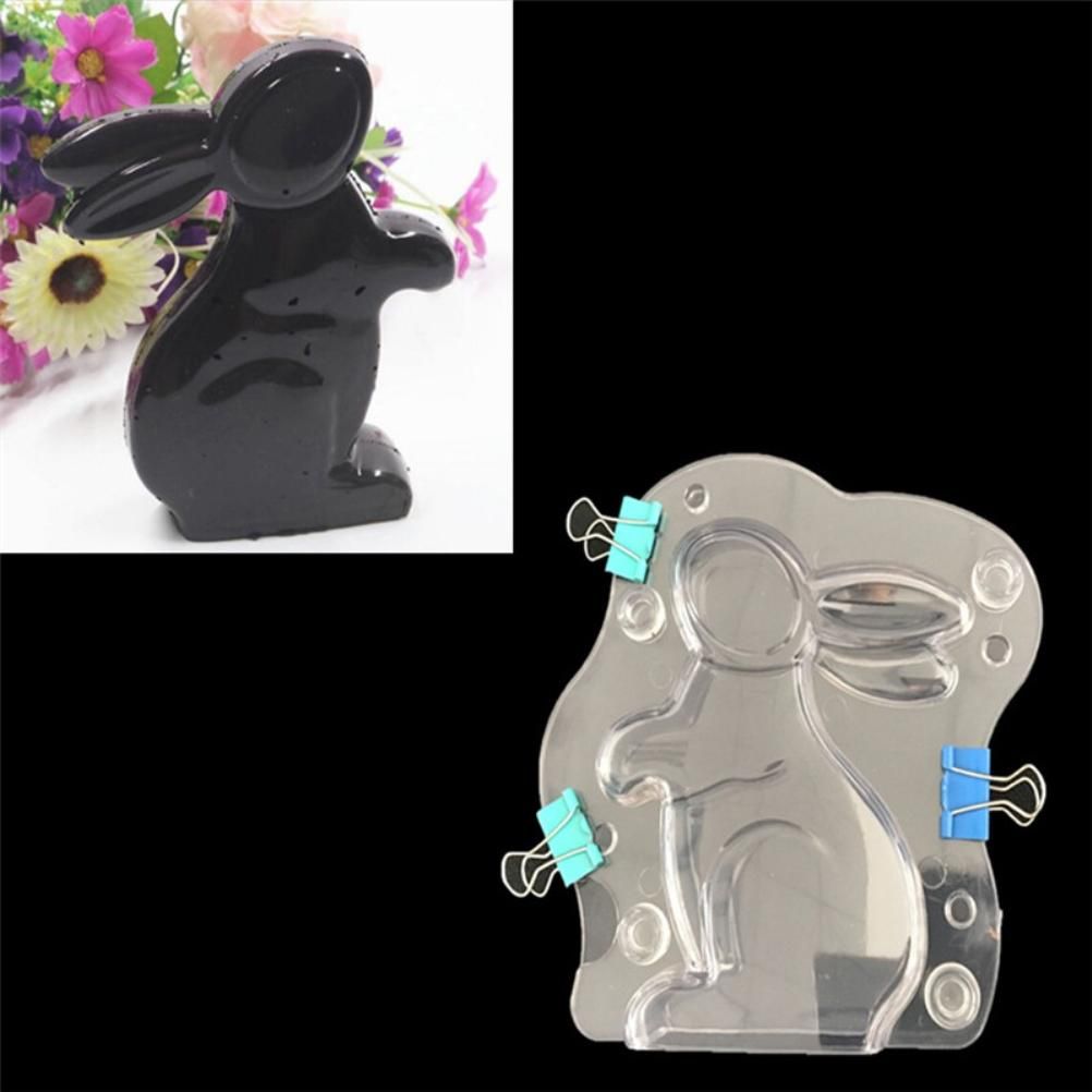 3D Easter Bunny Mold Chocolate Candy Cake Jelly Baking Tools Non Stick DIY view 6