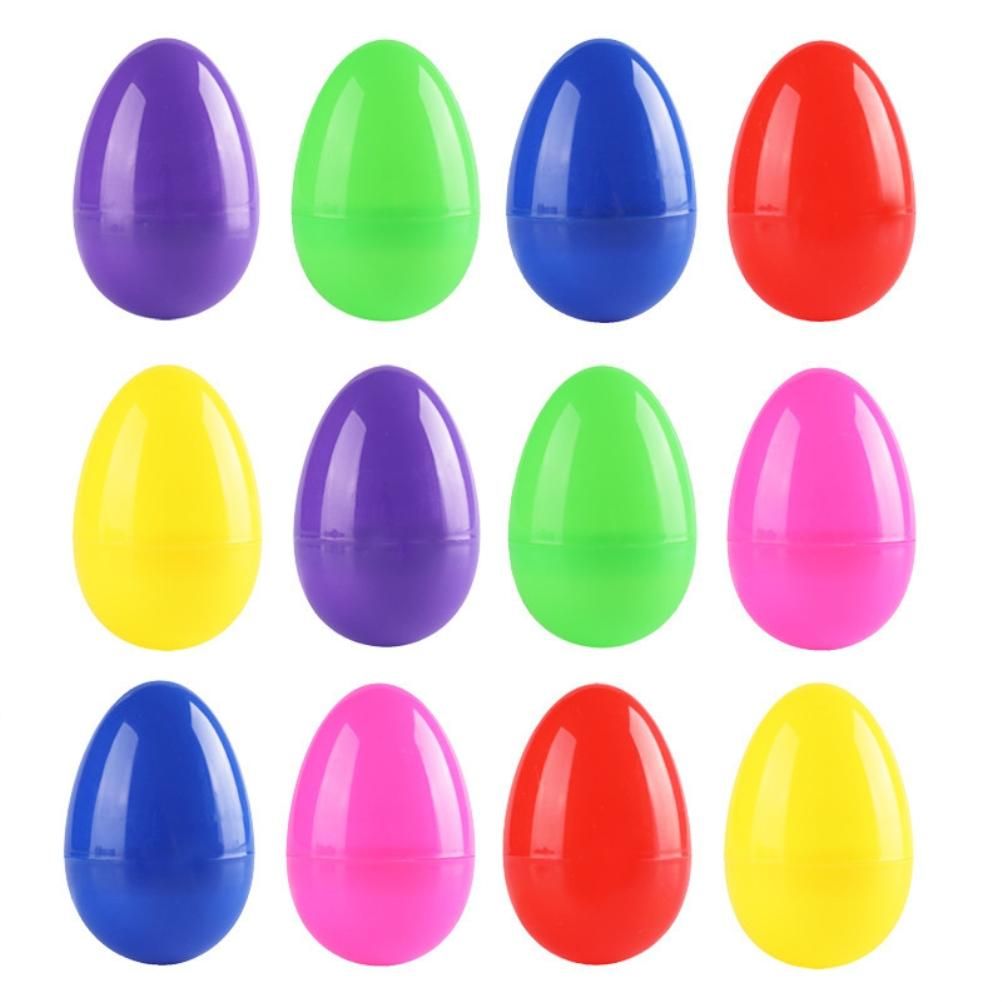 12PCS Colorful Easter Eggs Fillable Easter Eggs Crafts Basket Stuffers for — image 1