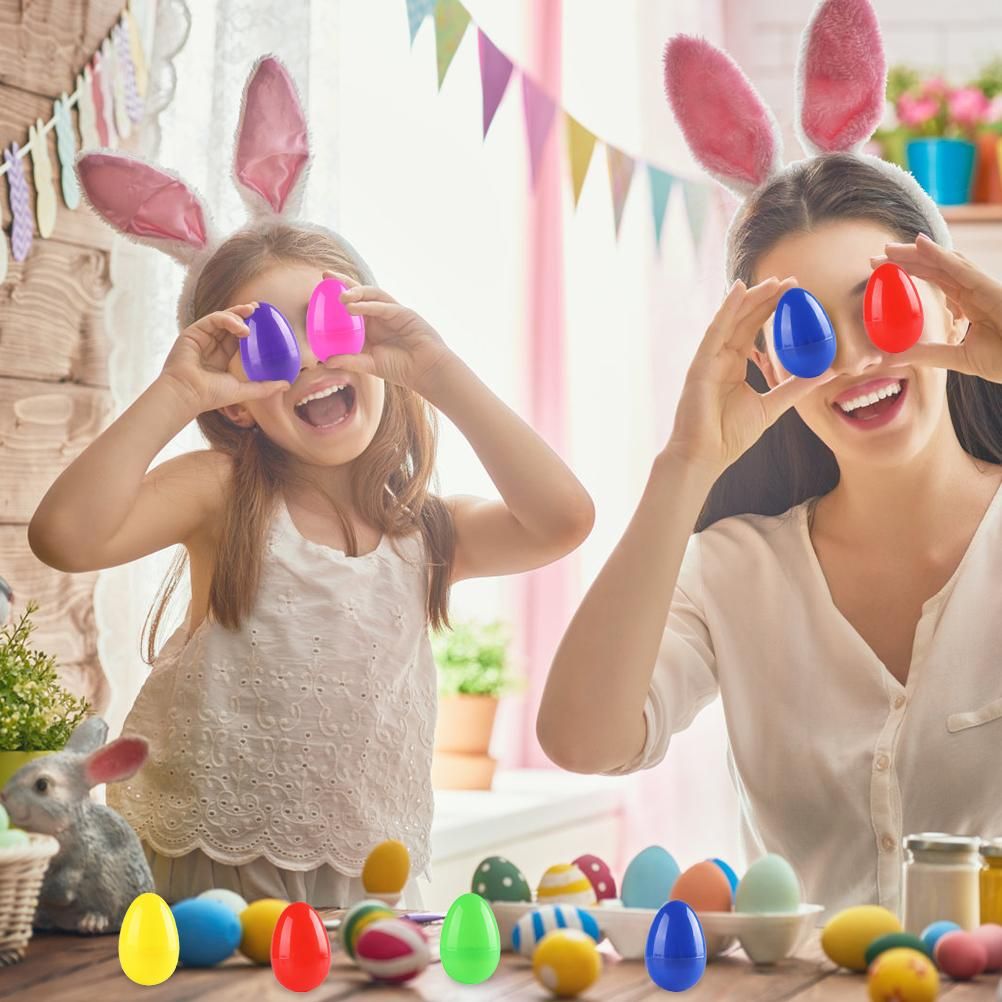 12PCS Colorful Easter Eggs Fillable Easter Eggs Crafts Basket Stuffers for view 7