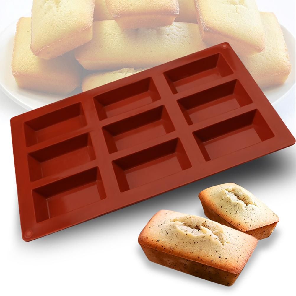 9 Cavity Flexible Baking Mold Rectangular Baking Mold DIY Candy Silicone Molds