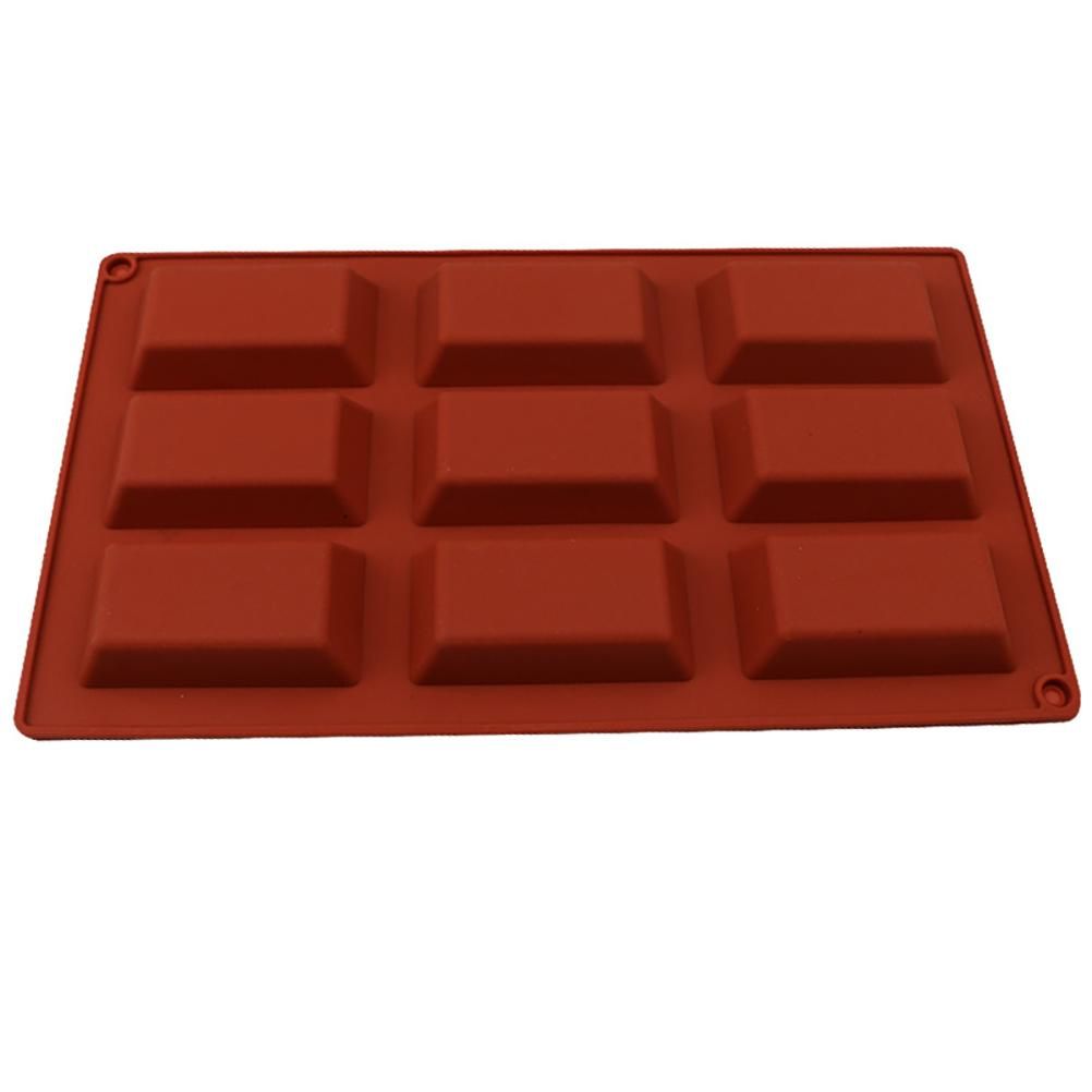 9 Cavity Flexible Baking Mold Rectangular Baking Mold DIY Candy Silicone Molds view 3