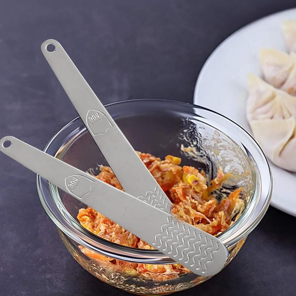 Stainless Steel Flat Spoons Stuffing Spoons Dumplings Filling Spoon for Home view 7