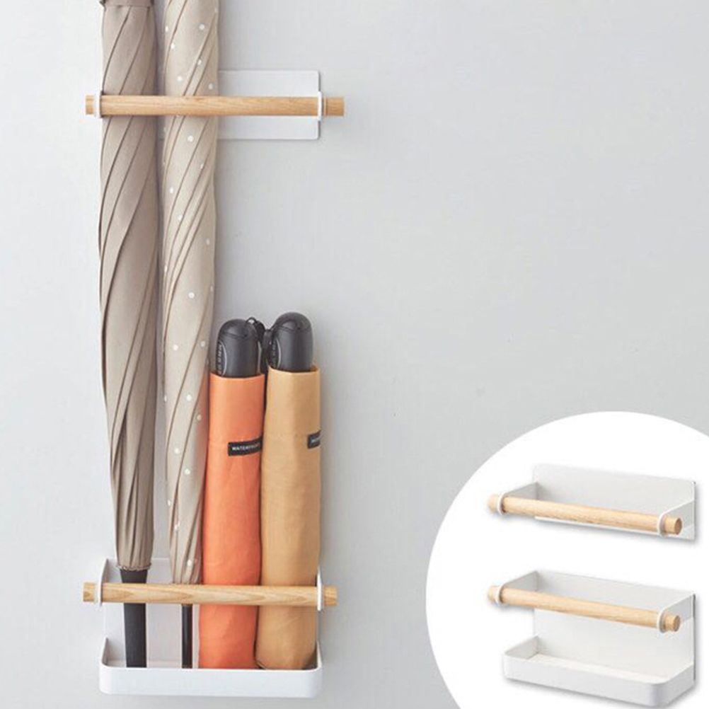 1 Set of Self Adhesive Wall Mounted Umbrella Rack Umbrella Holder Home Storage view 3