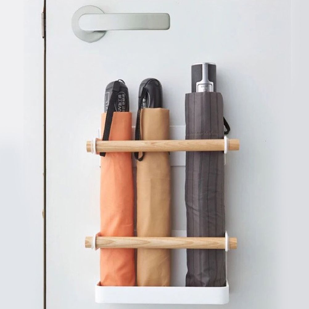 1 Set of Self Adhesive Wall Mounted Umbrella Rack Umbrella Holder Home Storage view 4