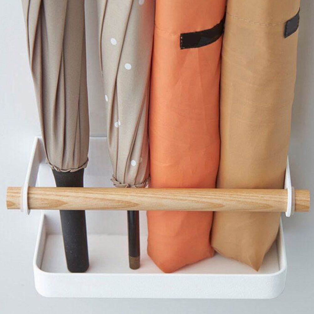 1 Set of Self Adhesive Wall Mounted Umbrella Rack Umbrella Holder Home Storage view 5